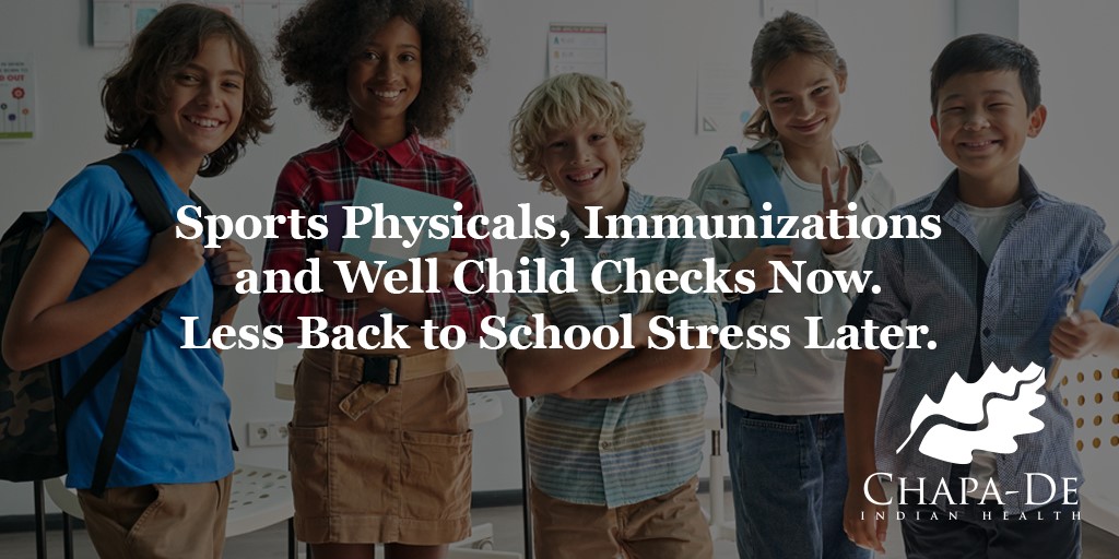 Sports Physicals, Immunizations and Well Child Checks Now. Less Back to School Stress Later.